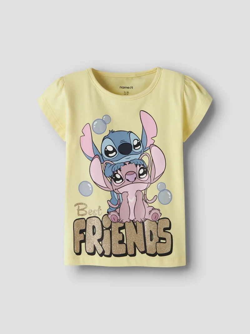 T-shirt Fuba Stitch, gul
