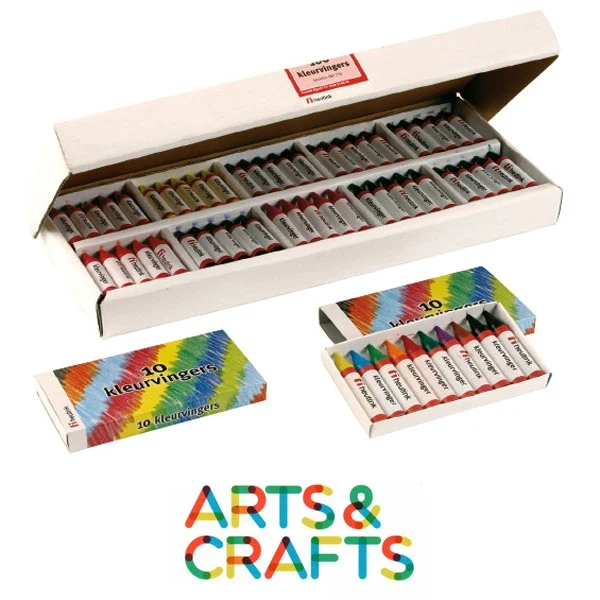 Boite de crayons de cire assortis 10 couleurs