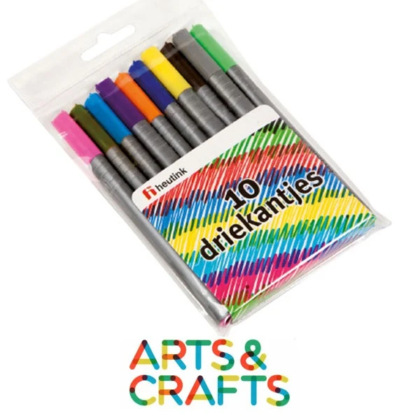 Boite de 10 feutres couleurs assorties pointe fine 2.6 mm