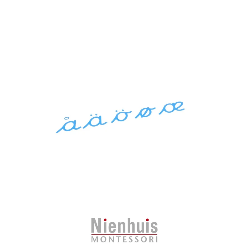 Grand alphabet mobile - set lettres nordiques cursif