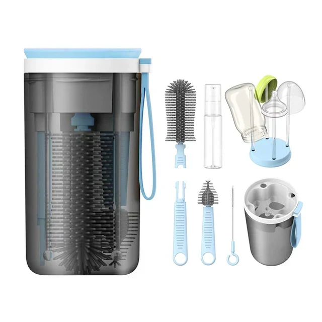 Bottle Cleaning Kit - Praktiskt för resan - Borstar och rengöring för nappflaskor