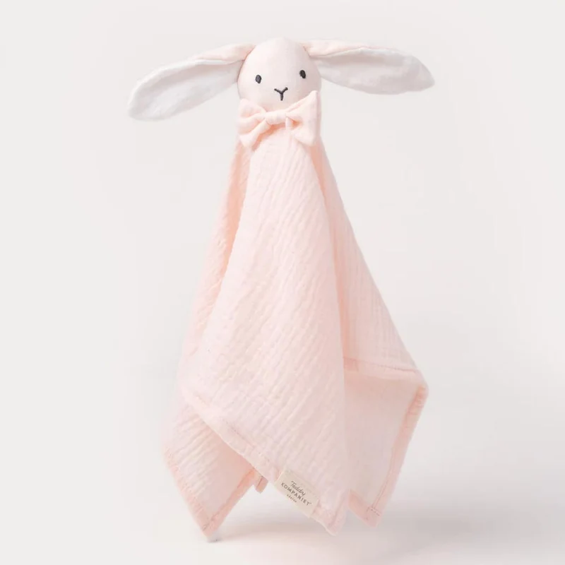 Teddykompaniet Diinglisar Snuttefilt Kanin Muslin Babyrosa