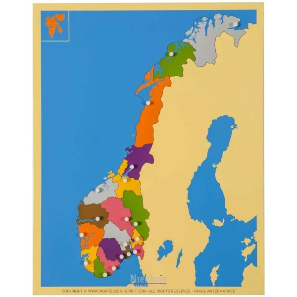 Carte puzzle Norvège