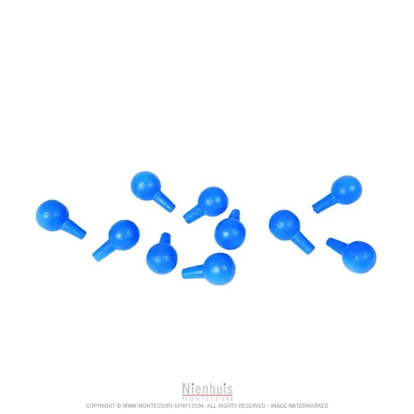10 pions bleus pour le plateau de la racine carrée