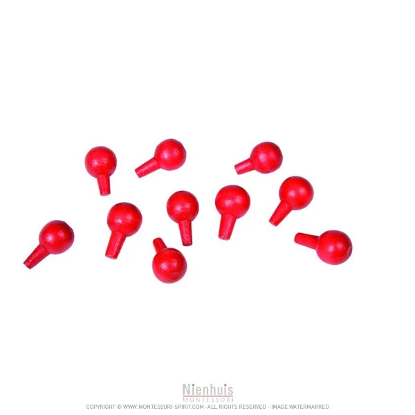 10 pions rouges pour le plateau de la racine carrée
