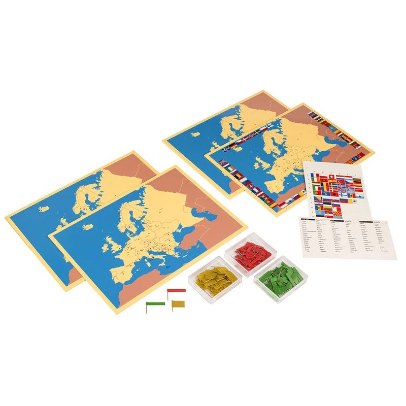 4 cartes de l'Europe (anglais)