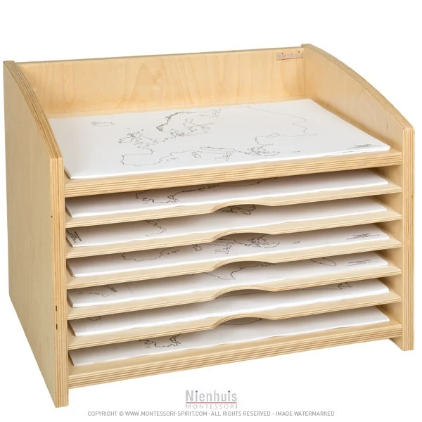 Cabinet pour cartes géographiques en papier