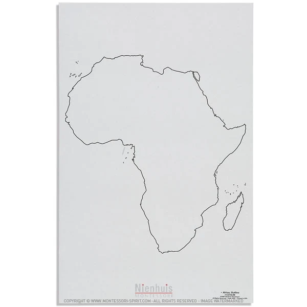 Silhouette de l'Afrique x50