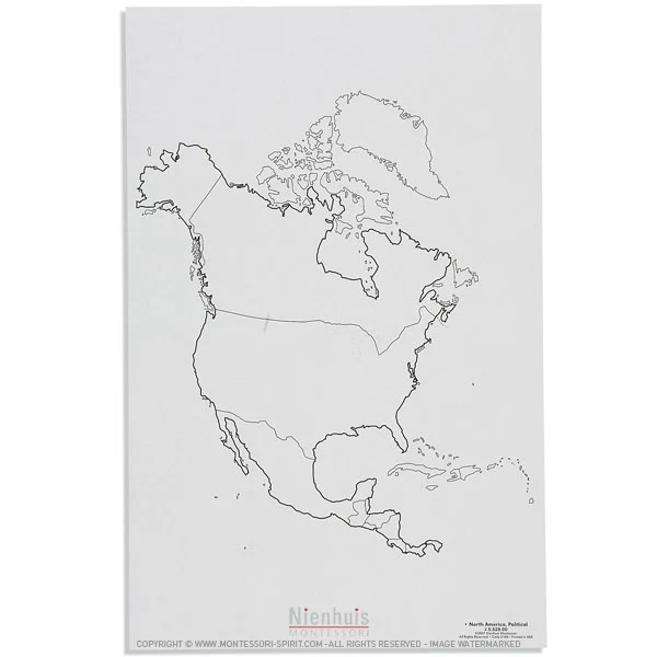 Carte des états d'Amérique du Nord x50