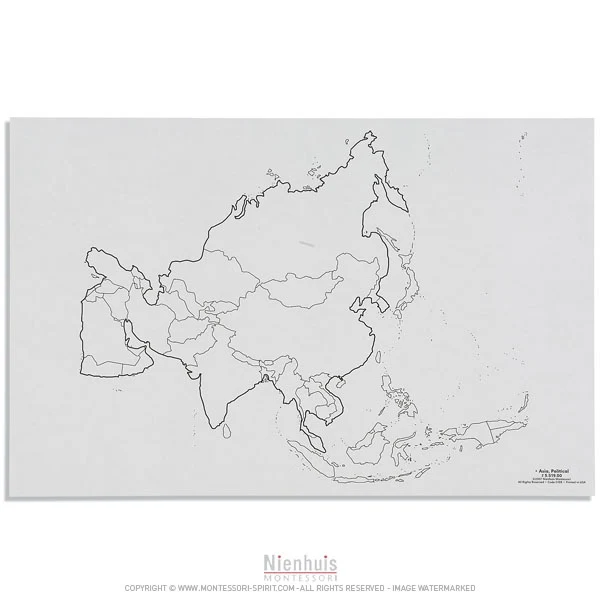 Carte des états de l'Asie x50