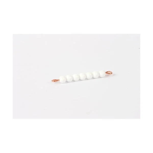 Barre de 7 en perles nylon individuelles : Blanc
