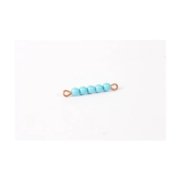 Barre de 5 en perles nylon individuelles : Bleu Clair