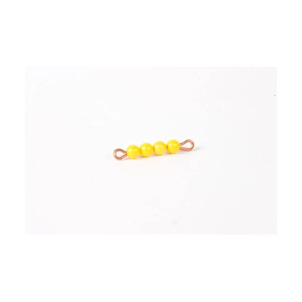 Barre de 4 en perles nylon individuelles : Jaune
