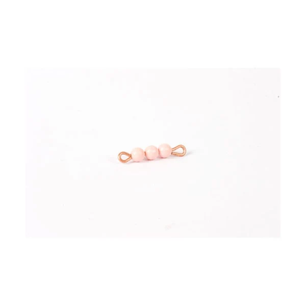 Barre de 3 en perles nylon individuelles : Rose