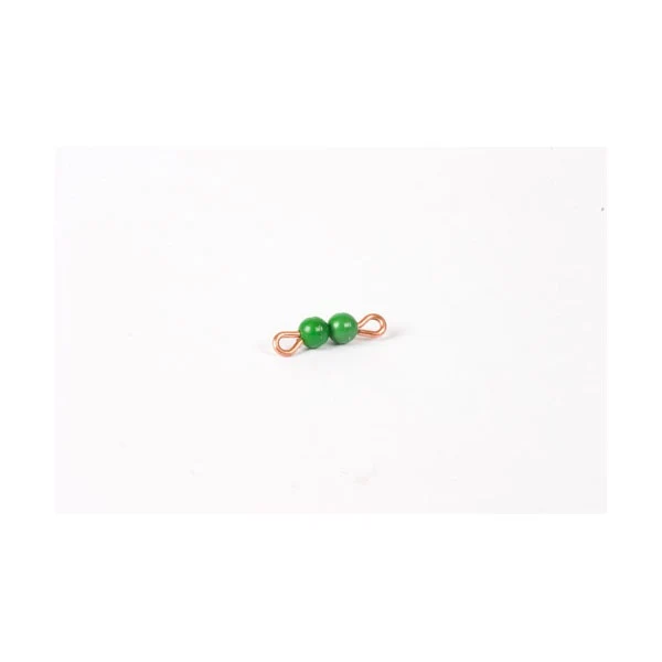 Barre de 2 en perles nylon individuelles : Vert