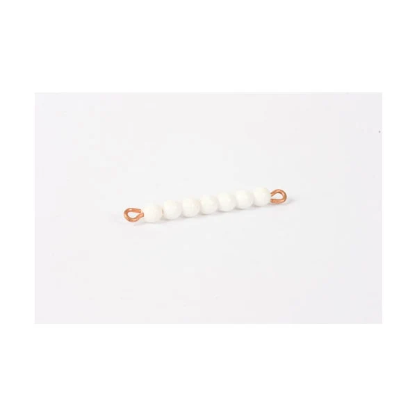 Barre de 7 en perles de verre individuelles : Blanc