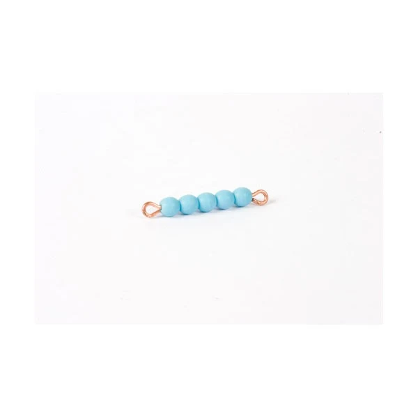 Barre de 5 en perles de verre individuelles : Bleu Clair