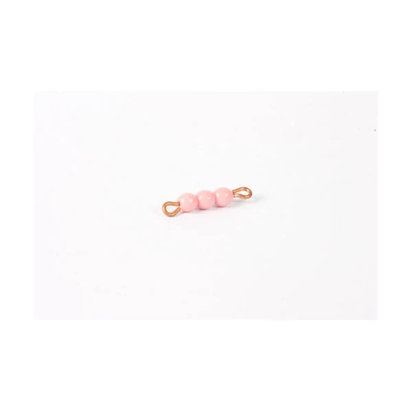 Barre de 3 en perles de verre individuelles : Rose