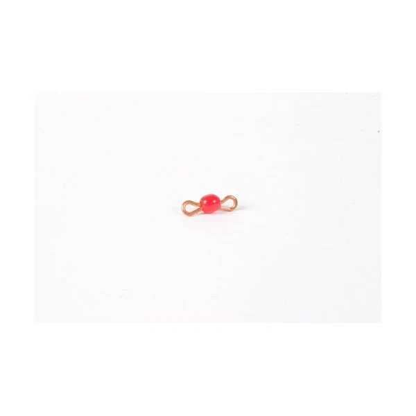 Barre de 1 en perles de verre individuelles : Rouge