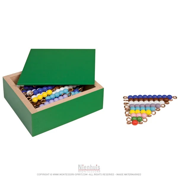 Boite de perles colorés indiv. verre X10