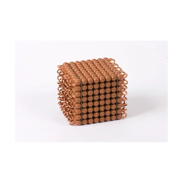 Cube de 8 en perles nylon individuelles : Marron