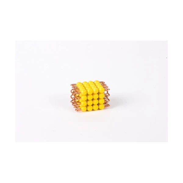 Cube de 4 en perles nylon individuelles : Jaune