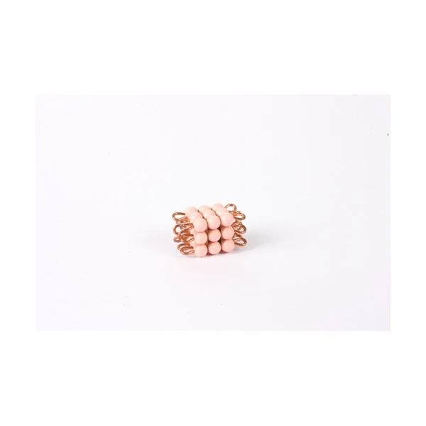 Cube de 3 en perles nylon individuelles : Rose