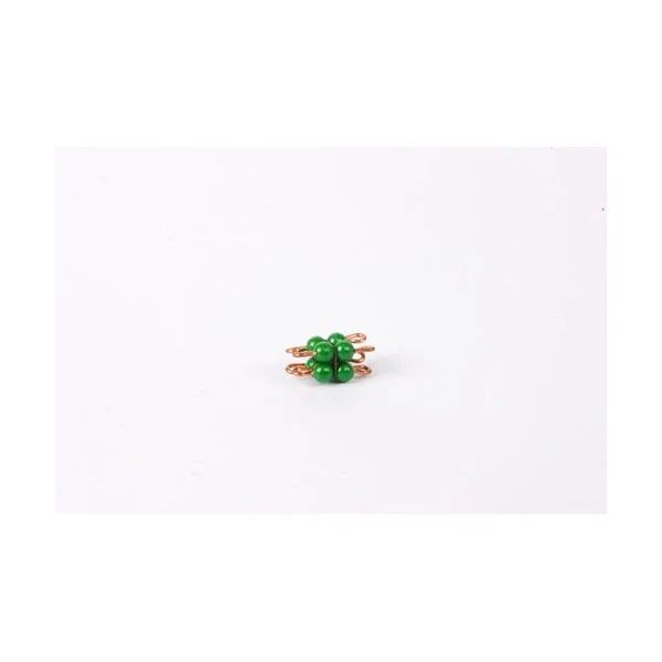 Cube de 2 en perles nylon individuelles : Vert