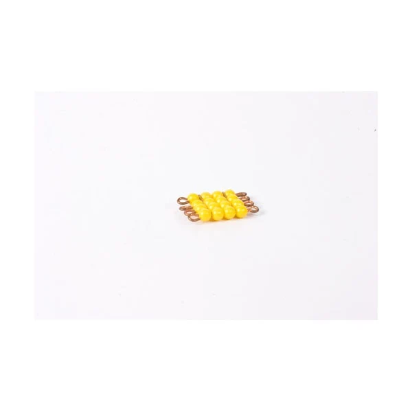 Carré de 4 en perles nylon individuelles : Jaune