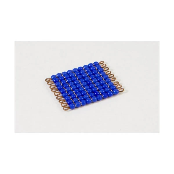 Carré de 9 en perles de verre individuelles : bleu foncé