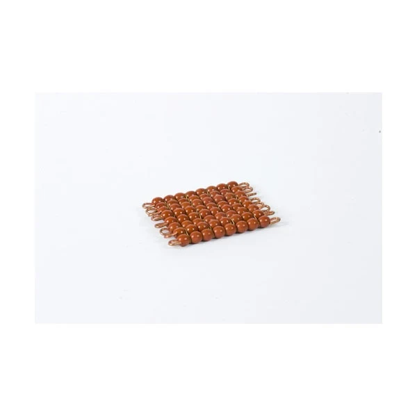 Carré de 8 en perles de verre individuelles : marron