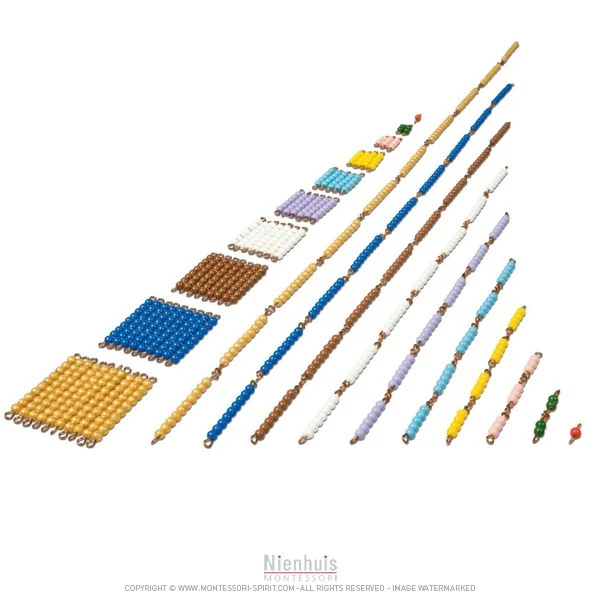 Chaîne courte de perles indiv. nylon