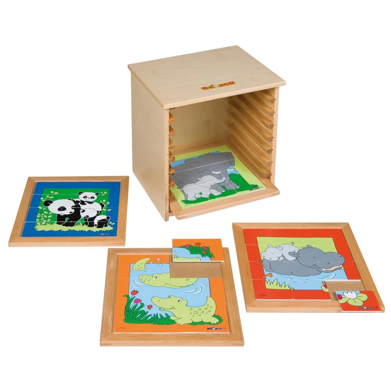 Meuble de rangement puzzles évolutifs