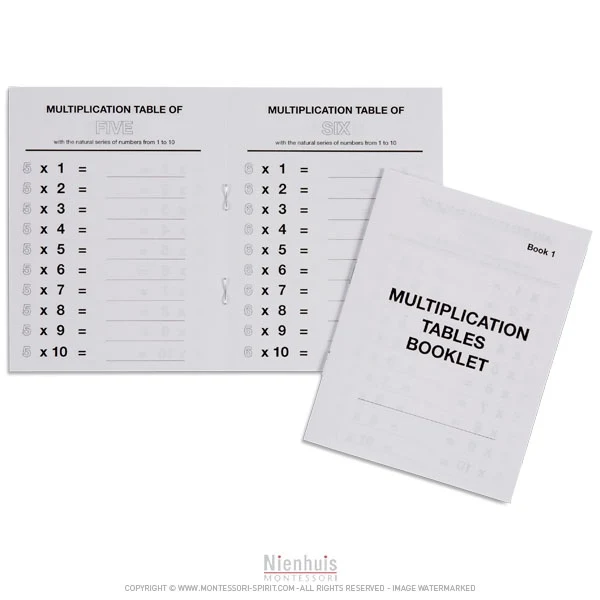 Livrets tables de multiplication n°1 (x40)