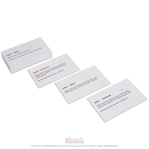Cartes d'exercices n°2 des formes de la terre et des mers