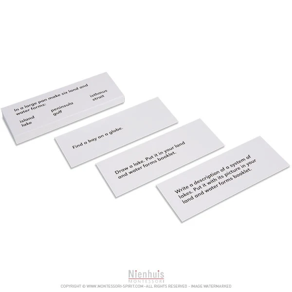 Cartes d'exercices n°1 des formes de la terre et des mers