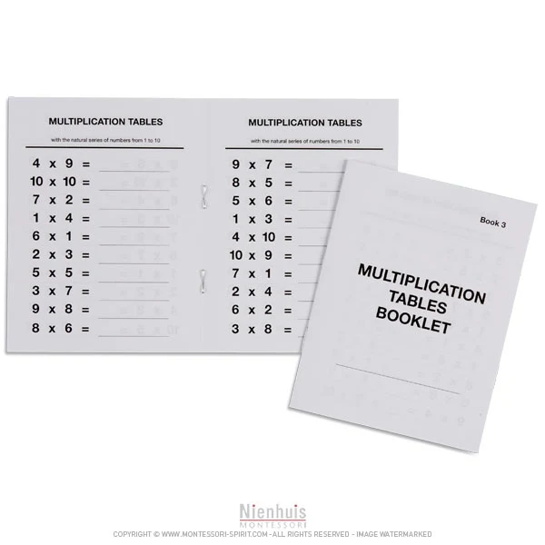 Livrets tables de multiplication n°3 (x40)