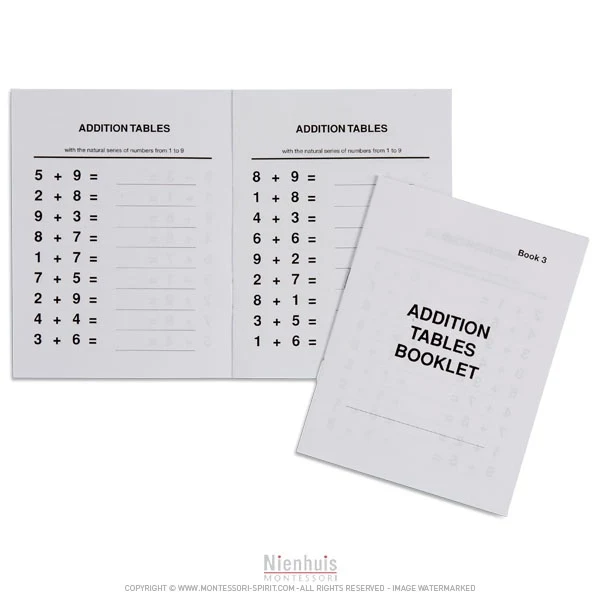 Livrets tables d'addition n°3 (x40)