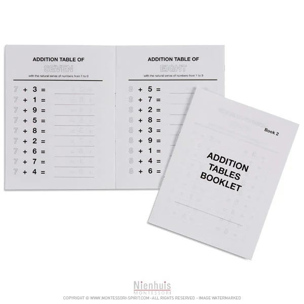 Livrets tables d'addition n°2 (x40)