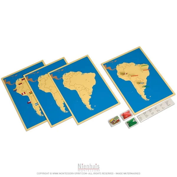 4 cartes de l'Amérique du Sud (anglais)