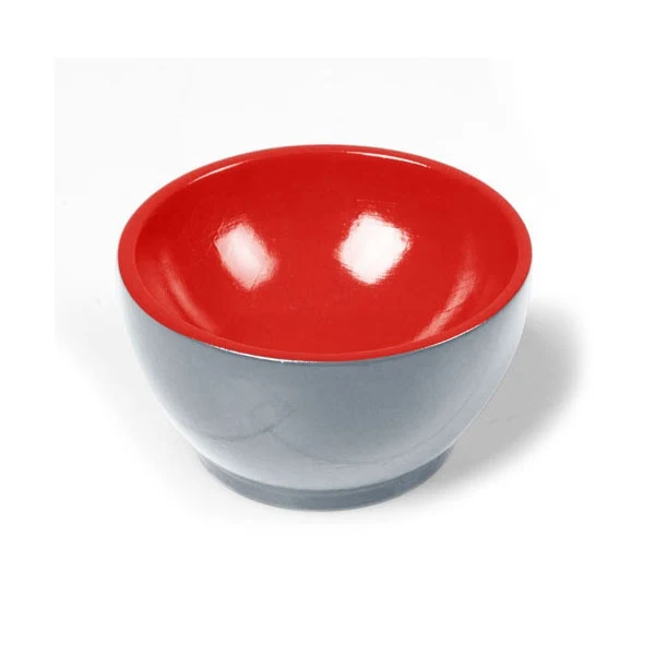 Coupelle en bois Gris/Rouge