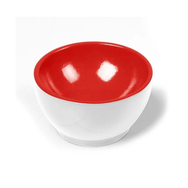 Coupelle en bois Blanc/Rouge