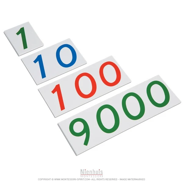 Grands symboles de 1 à 9000 en plastique