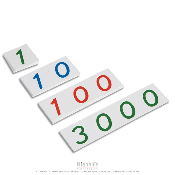 Petits symboles de 1 à 3000 en plastique