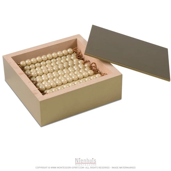 Boite avec 45 barres de 10 perles indiv. verre