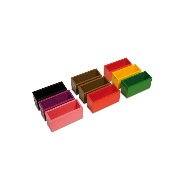 Boites des commandes de grammaire colorées
