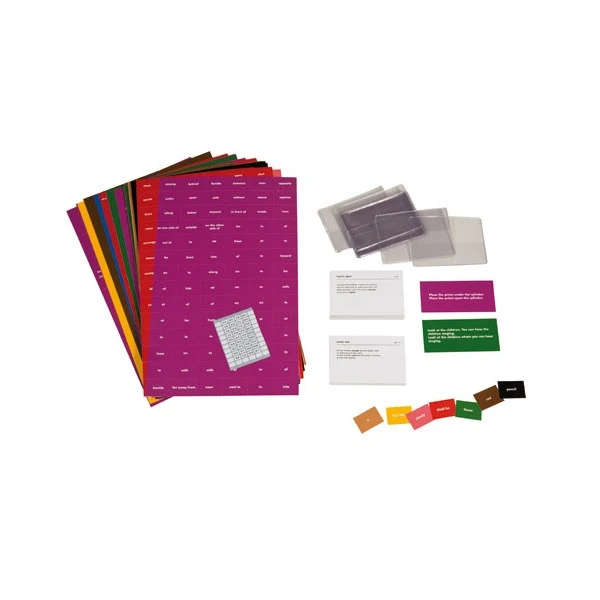 Cartes de grammaire imprimées en anglais