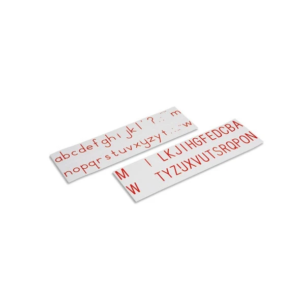 Alphabet imprimé script rouge