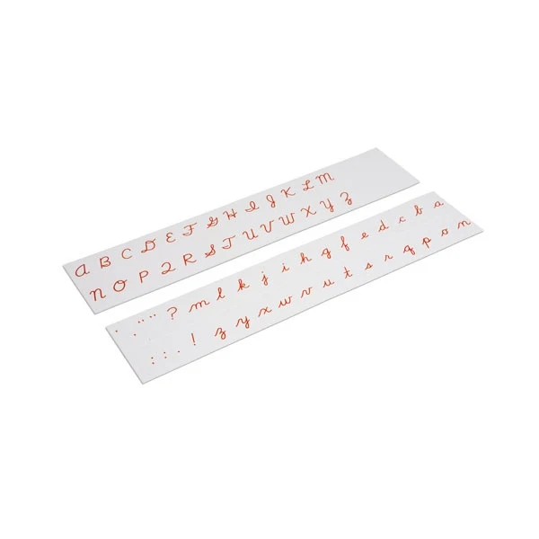 Alphabet imprimé : version cursif USA - rouge