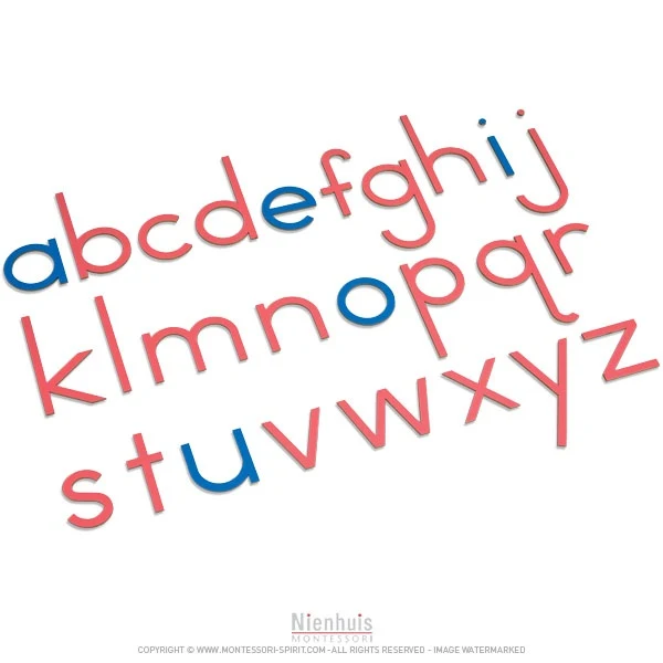 Alphabet mobile en bois : version script international